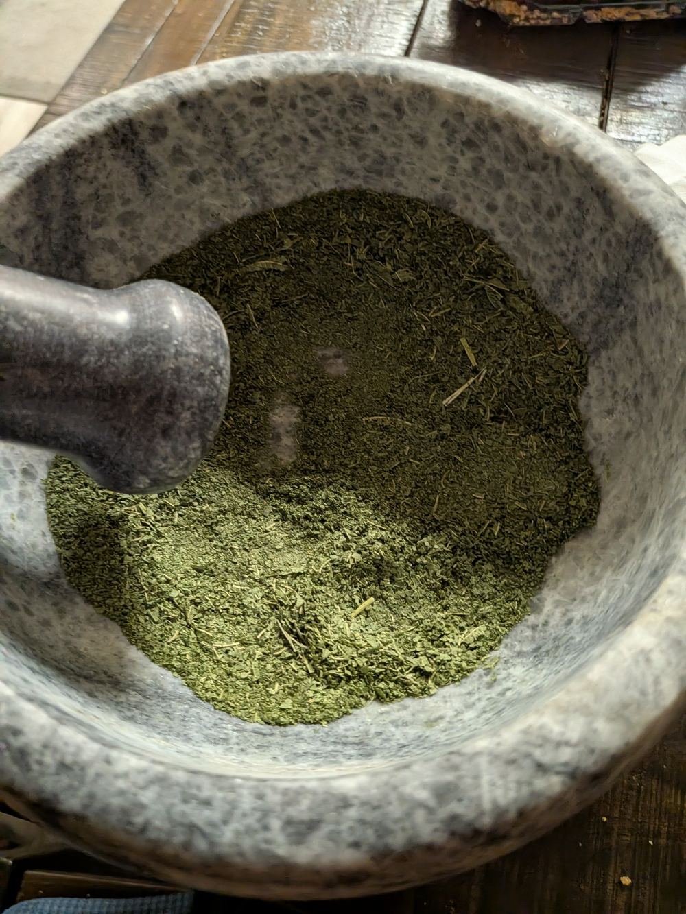 Freshly ground dried herbs